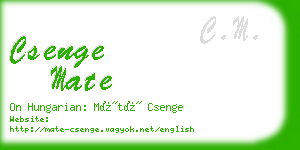 csenge mate business card